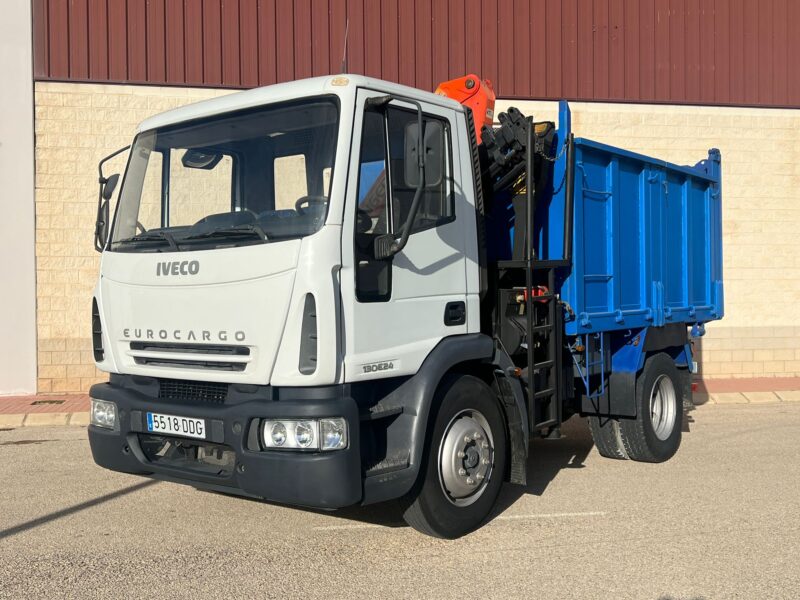 CAMION IVECO EUROCARGO BASCULANTE Y GRUA PALFINGER PK8500 - Imagen 2