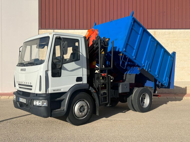 CAMION IVECO EUROCARGO BASCULANTE Y GRUA PALFINGER PK8500 - Imagen 5