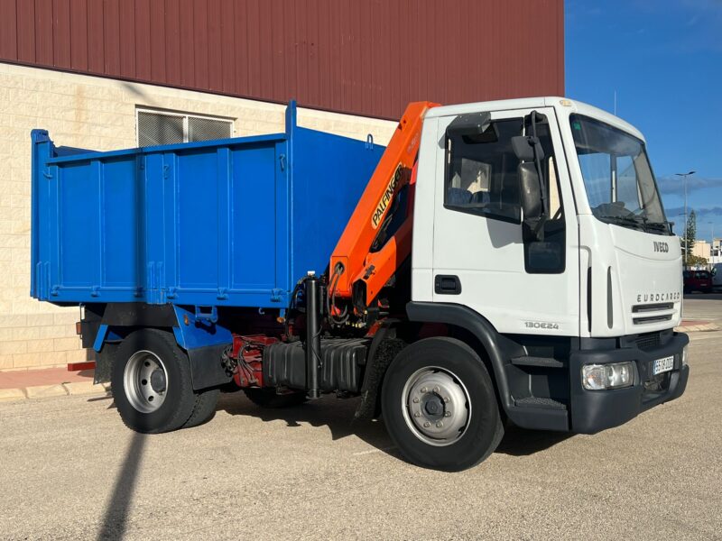 CAMION IVECO EUROCARGO BASCULANTE Y GRUA PALFINGER PK8500 - Imagen 9