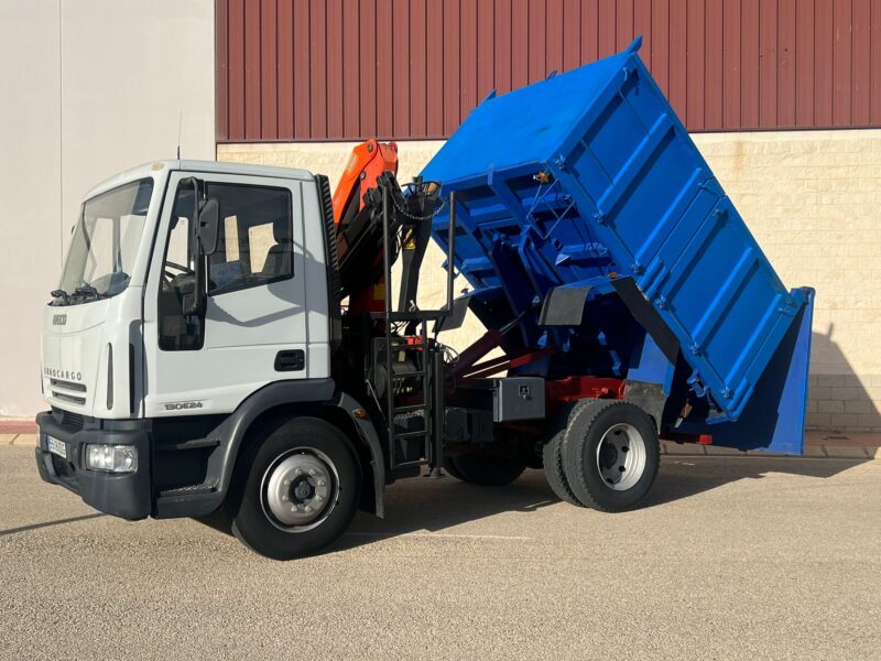 CAMION IVECO EUROCARGO BASCULANTE Y GRUA PALFINGER PK8500 - Imagen 11